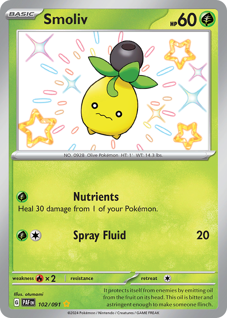 Smoliv - Paldean Fates #102