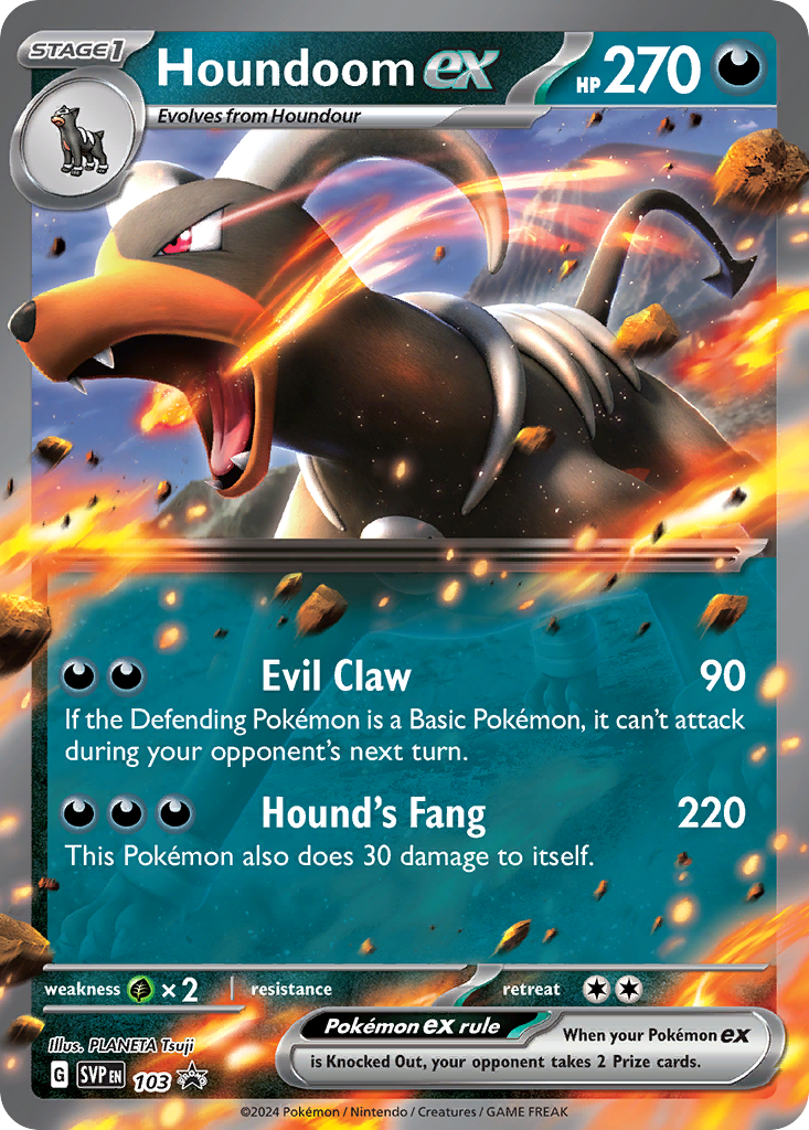 Houndoom ex - Scarlet & Violet Black Star Promos #103