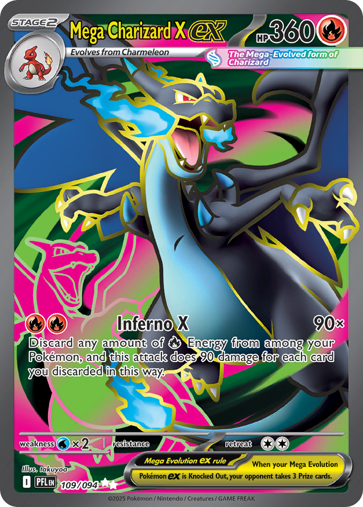 Mega Charizard X ex - Phantasmal Flames #109