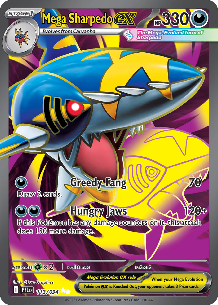 Mega Sharpedo ex - Phantasmal Flames #113