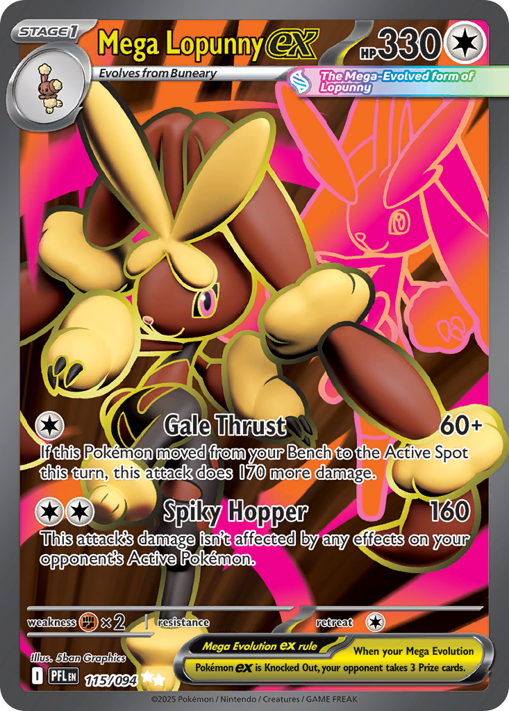 Mega Lopunny ex - Phantasmal Flames #115
