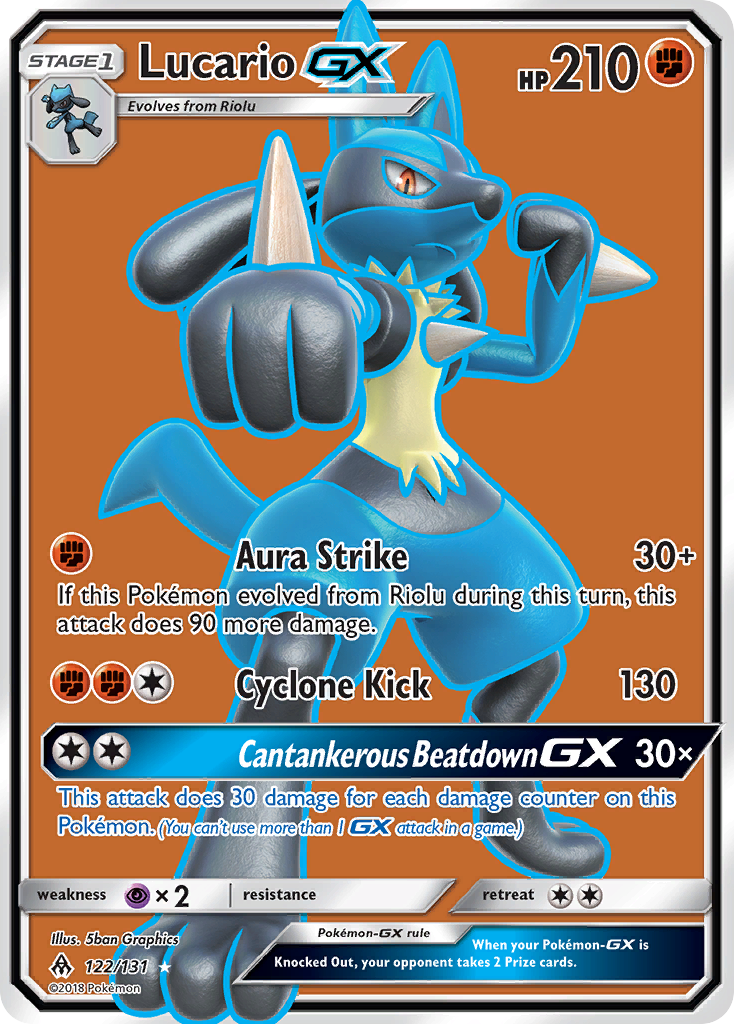 Lucario-GX - Forbidden Light #122