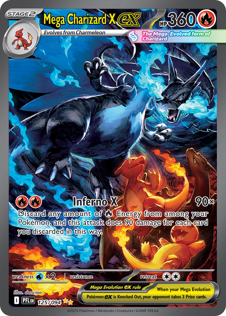 Mega Charizard X ex - Phantasmal Flames #125