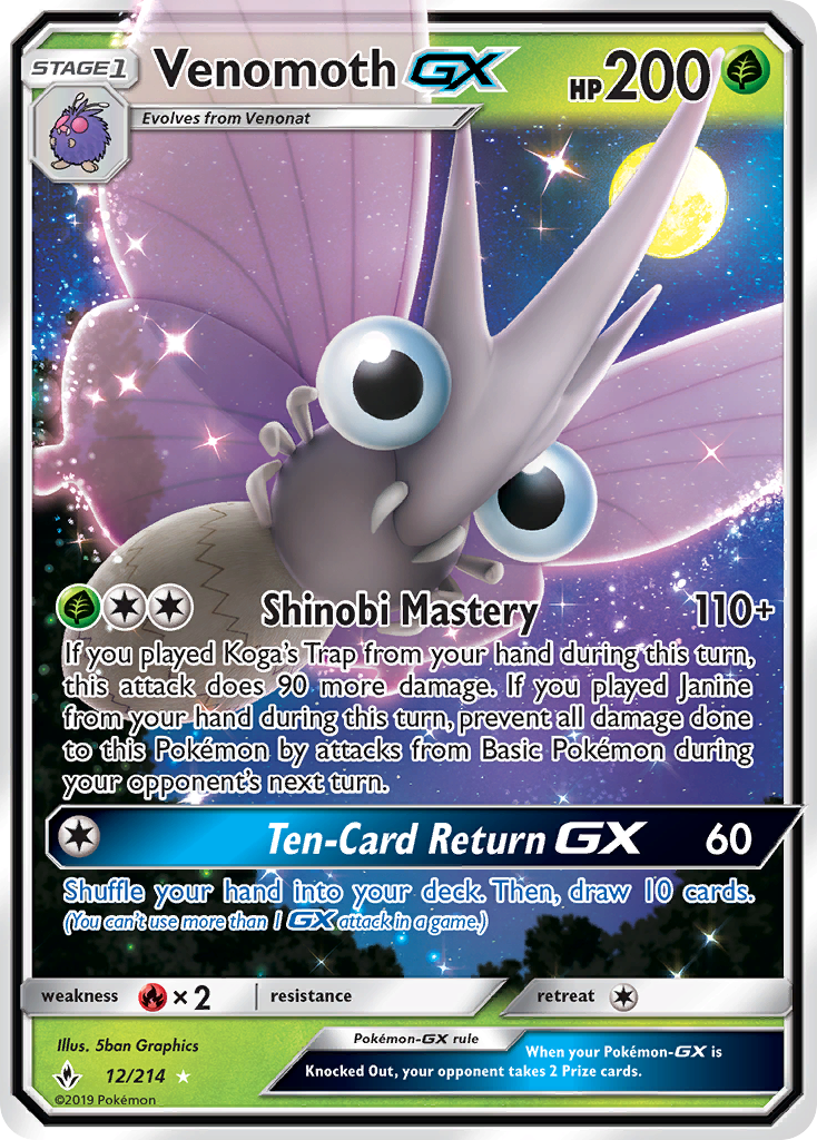 Venomoth-GX - Unbroken Bonds #12