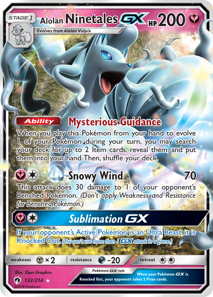 Alolan Ninetales-GX - Lost Thunder #132
