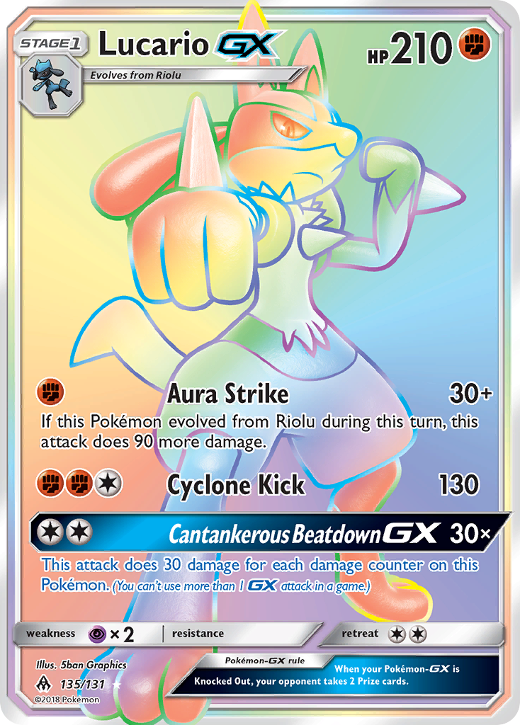 Lucario-GX - Forbidden Light #135
