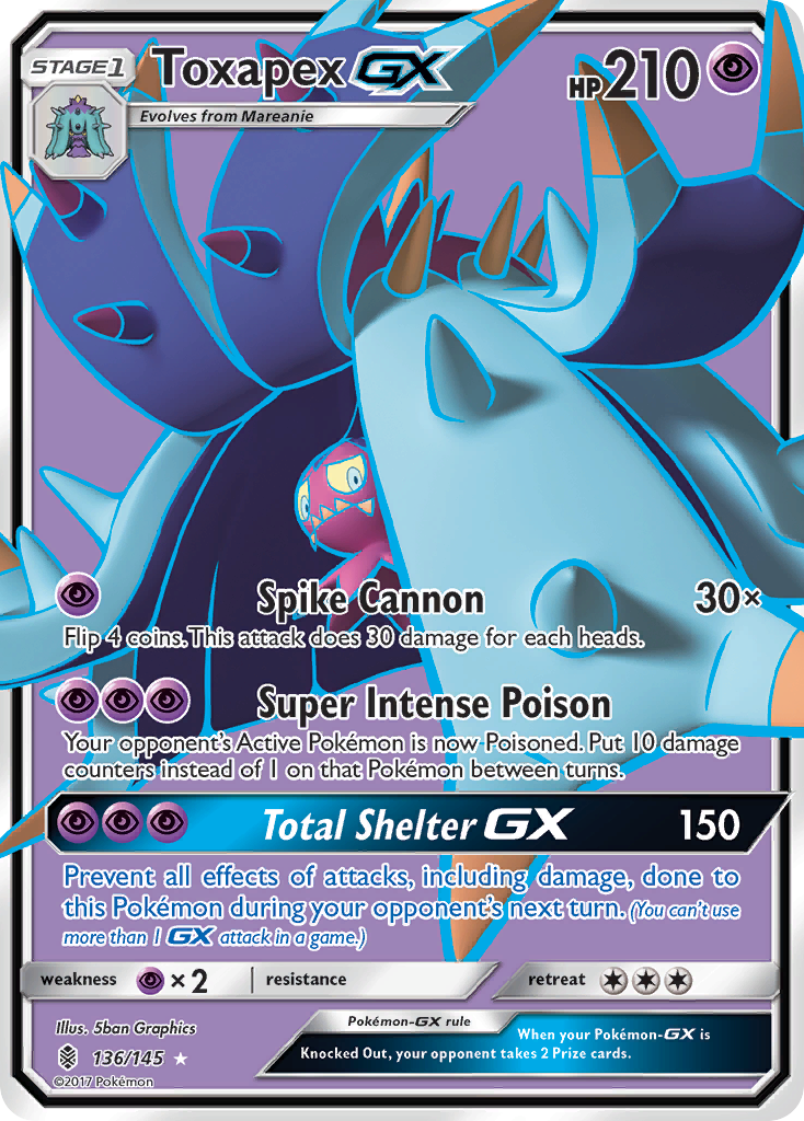 Toxapex-GX - Guardians Rising #136