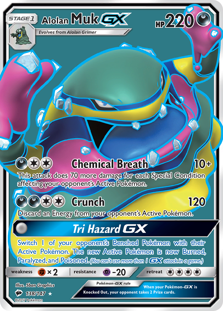 Alolan Muk-GX - Burning Shadows #138