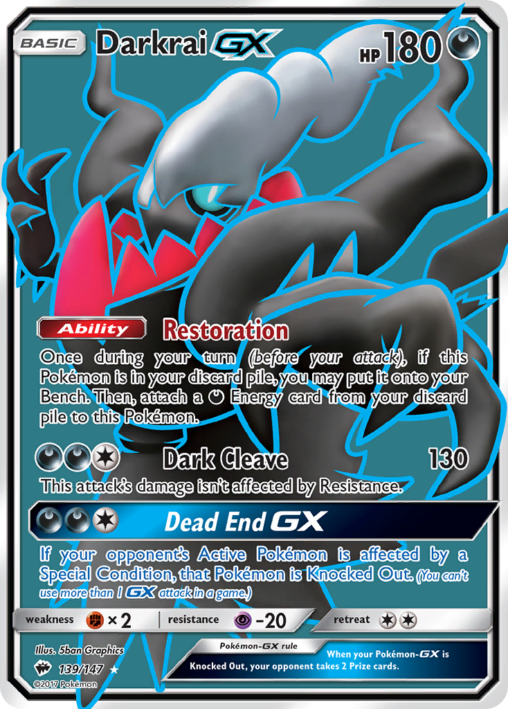 Darkrai-GX - Burning Shadows #139