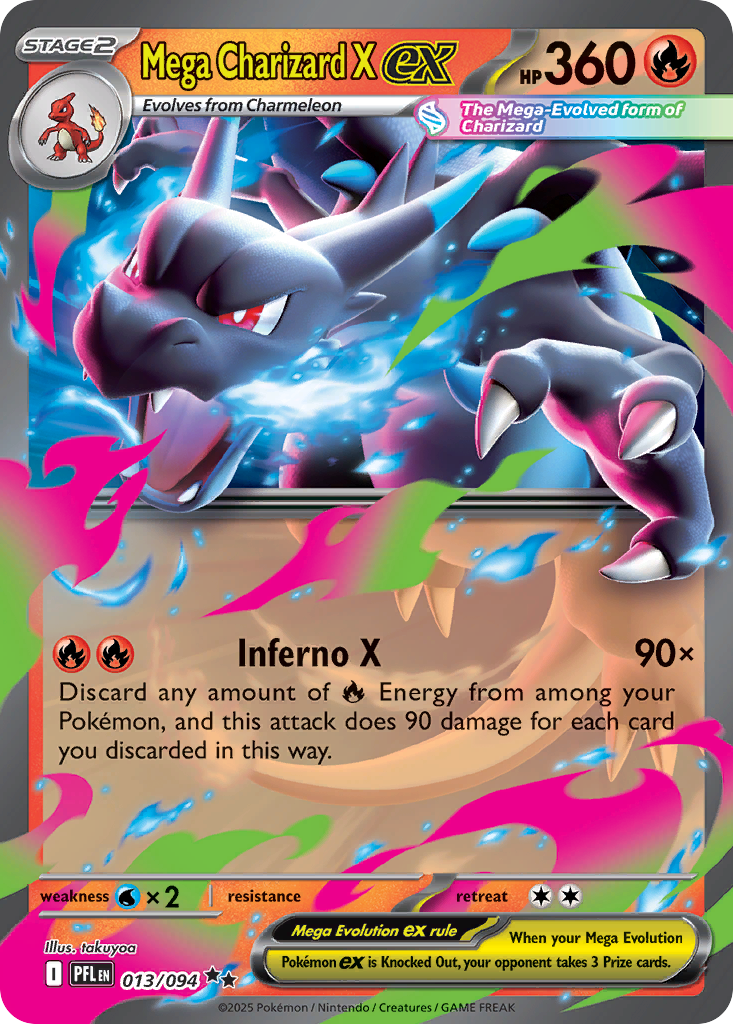 Mega Charizard X ex - Phantasmal Flames #13