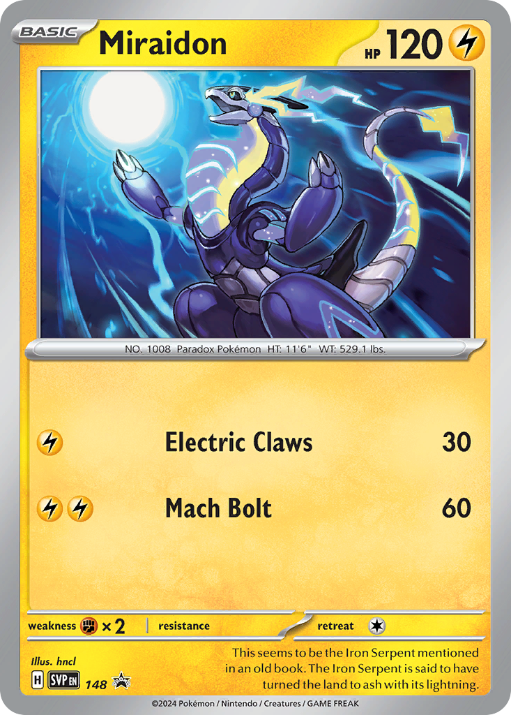 Miraidon - Scarlet & Violet Black Star Promos #148
