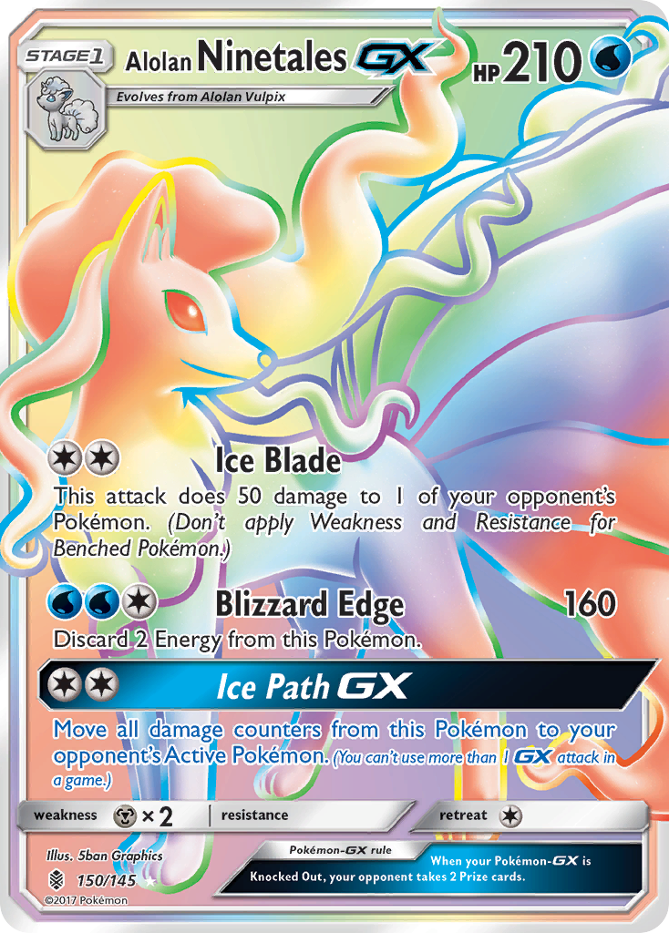 Alolan Ninetales-GX - Guardians Rising #150
