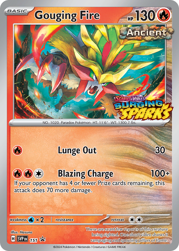 Gouging Fire - Scarlet & Violet Black Star Promos #151