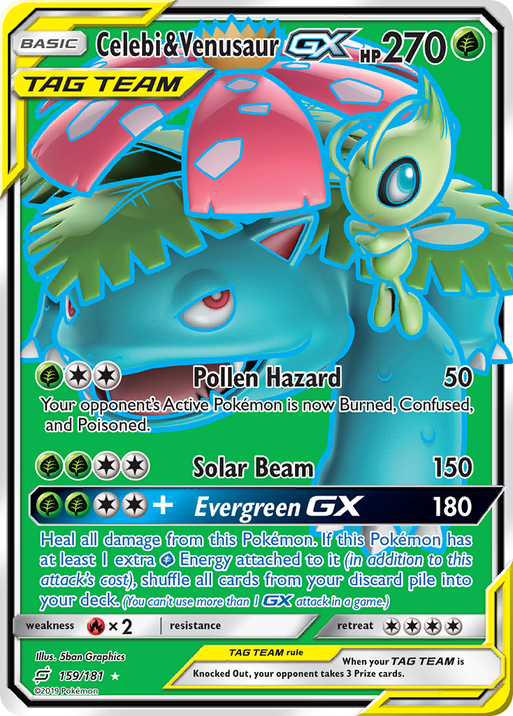 Celebi & Venusaur-GX - Team Up #159