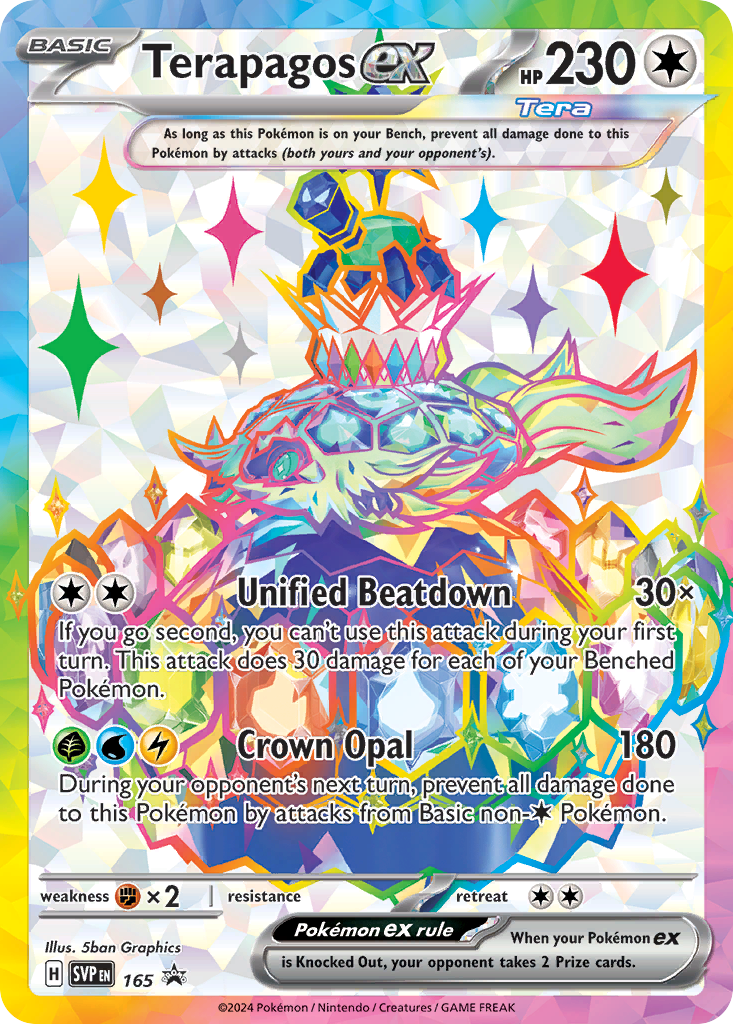 Terapagos ex - Scarlet & Violet Black Star Promos #165
