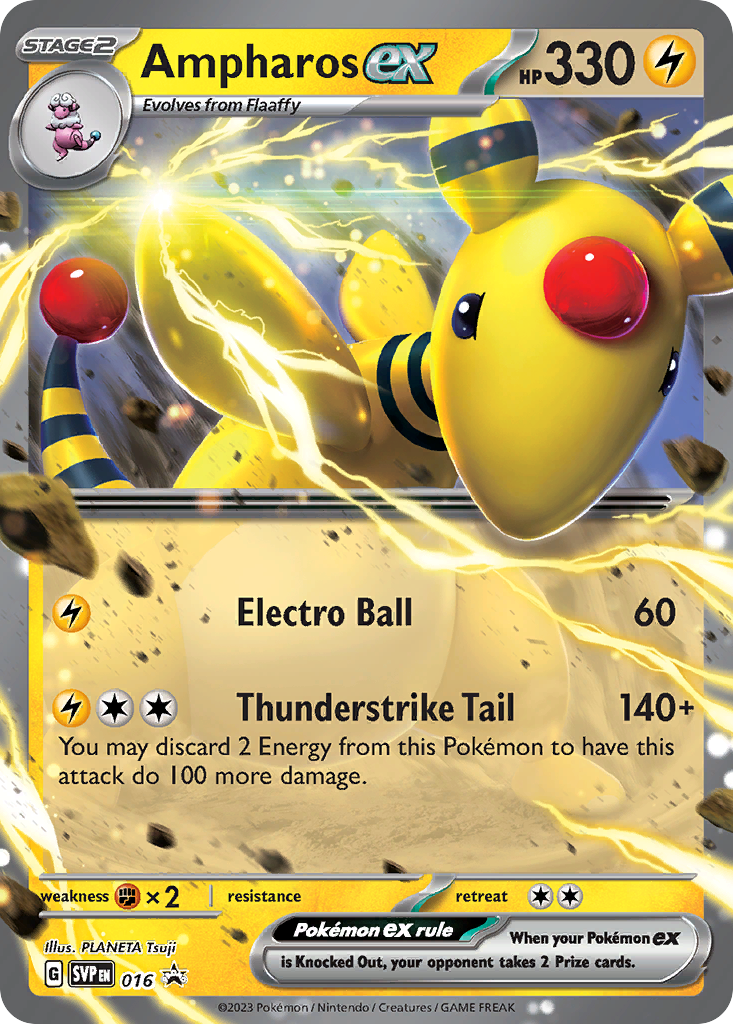Ampharos ex - Scarlet & Violet Black Star Promos #16