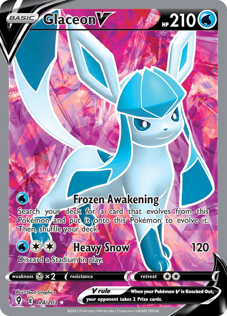 Glaceon V - Evolving Skies #174