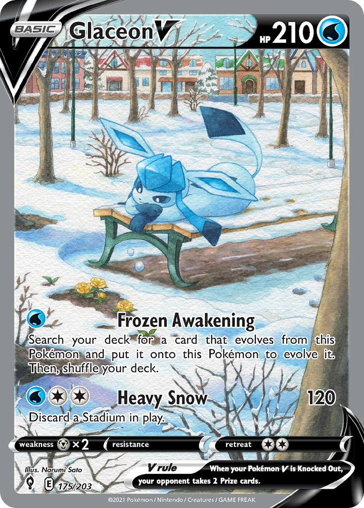 Glaceon V - Evolving Skies #175