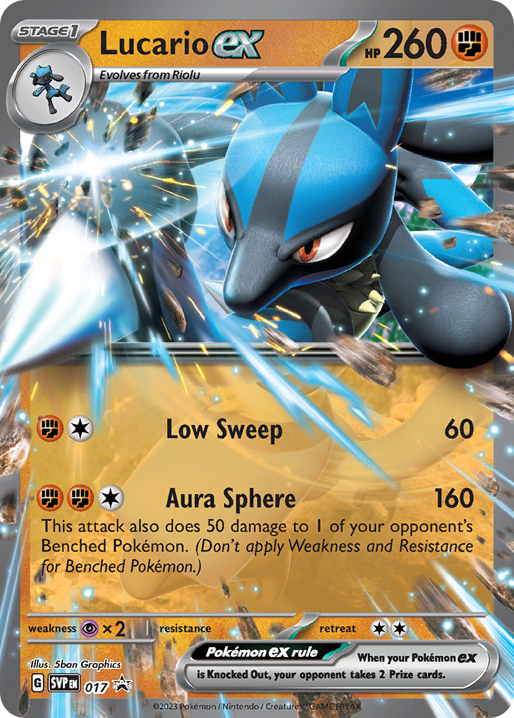Lucario ex - Scarlet & Violet Black Star Promos #17