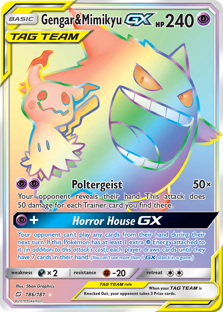 Gengar & Mimikyu-GX - Team Up #186