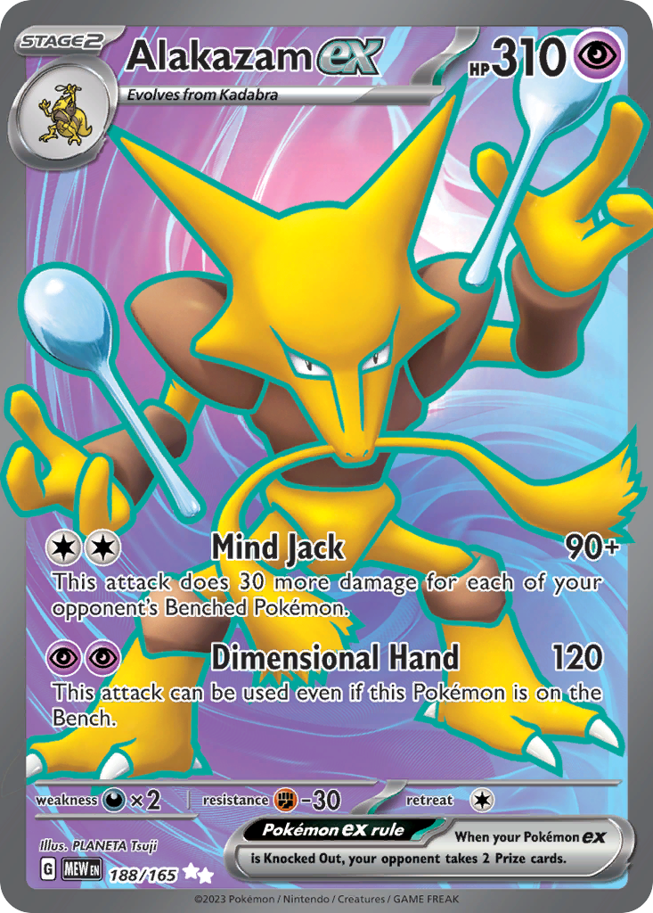 Alakazam ex - 151 #188