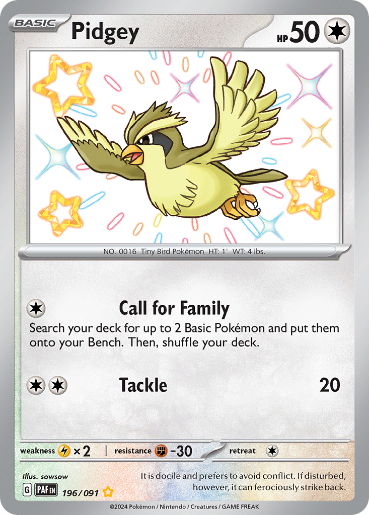 Pidgey - Paldean Fates #196