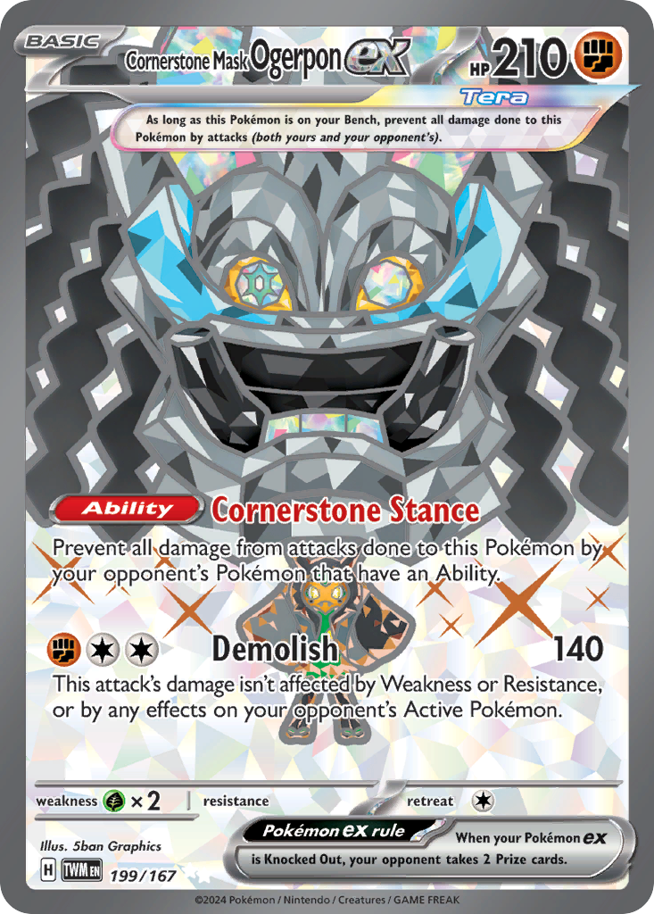 Cornerstone Mask Ogerpon ex - Twilight Masquerade #199