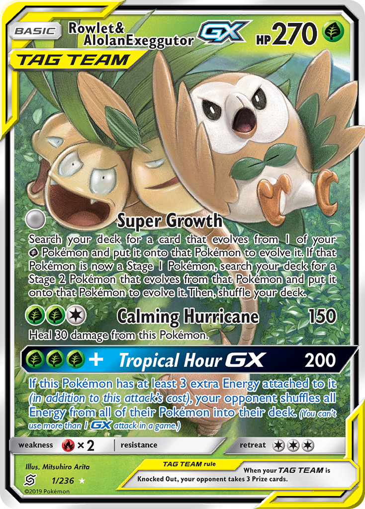 Rowlet & Alolan Exeggutor-GX - Unified Minds #1