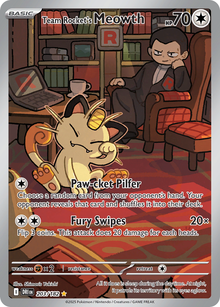 Team Rocket's Meowth - Destined Rivals #203