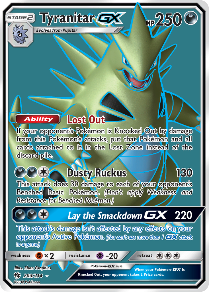 Tyranitar-GX - Lost Thunder #203