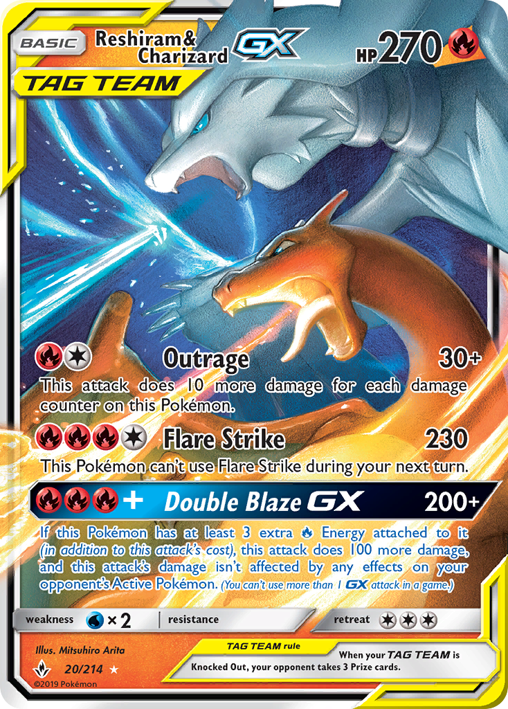 Reshiram & Charizard-GX - Unbroken Bonds #20