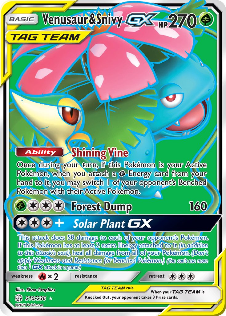 Venusaur & Snivy-GX - Cosmic Eclipse #210