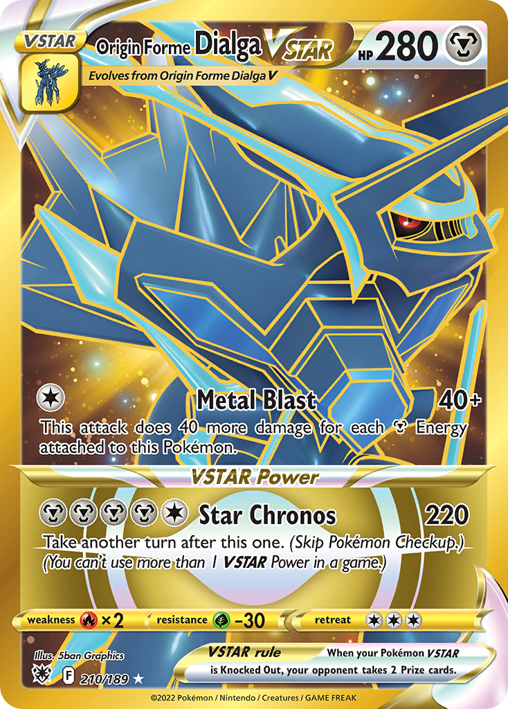 Origin Forme Dialga VSTAR - Astral Radiance #210