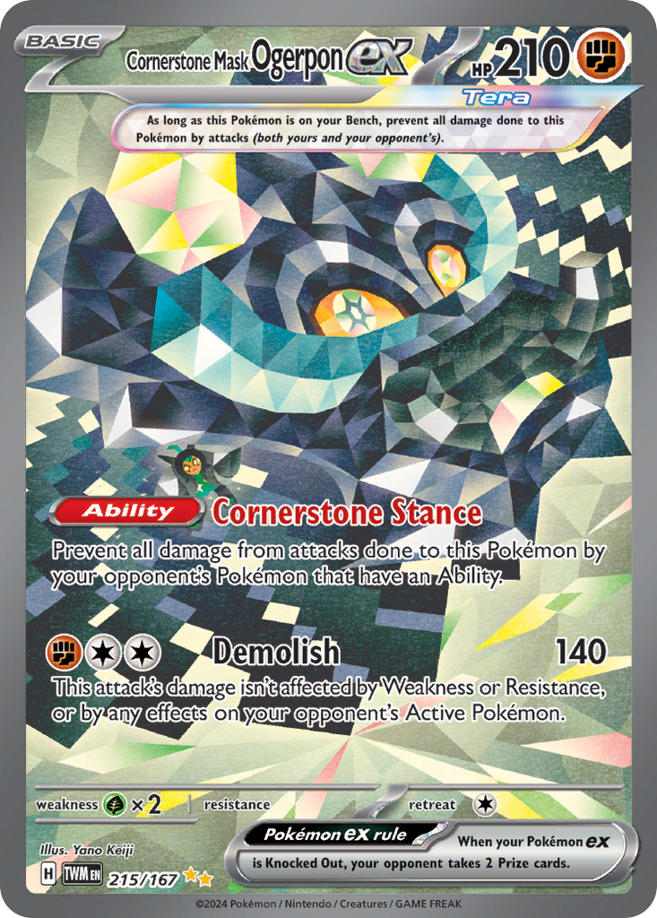 Cornerstone Mask Ogerpon ex - Twilight Masquerade #215