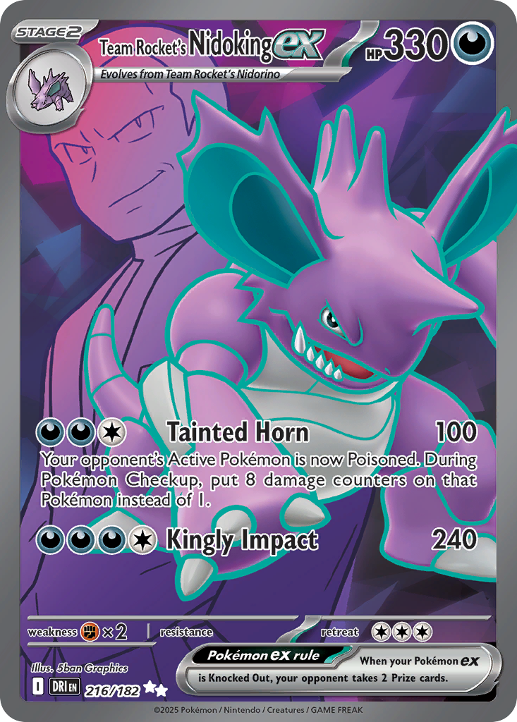 Team Rocket's Nidoking ex - Destined Rivals #216