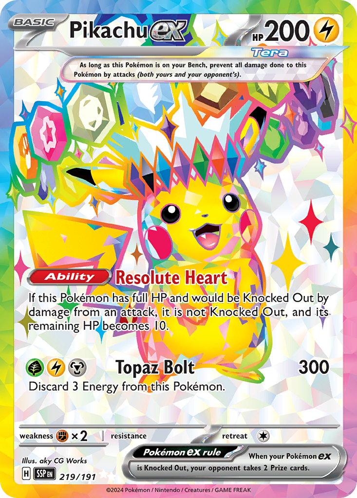 Pikachu ex - Surging Sparks #219
