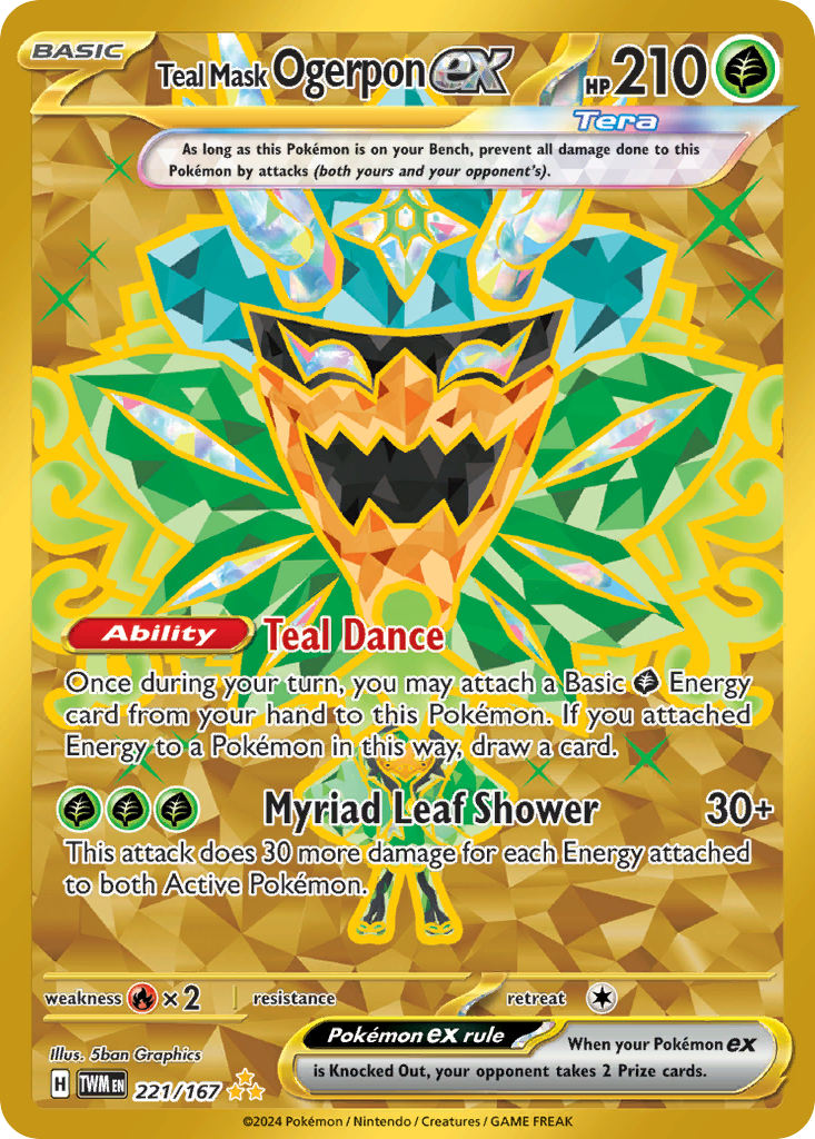 Teal Mask Ogerpon ex - Twilight Masquerade #221