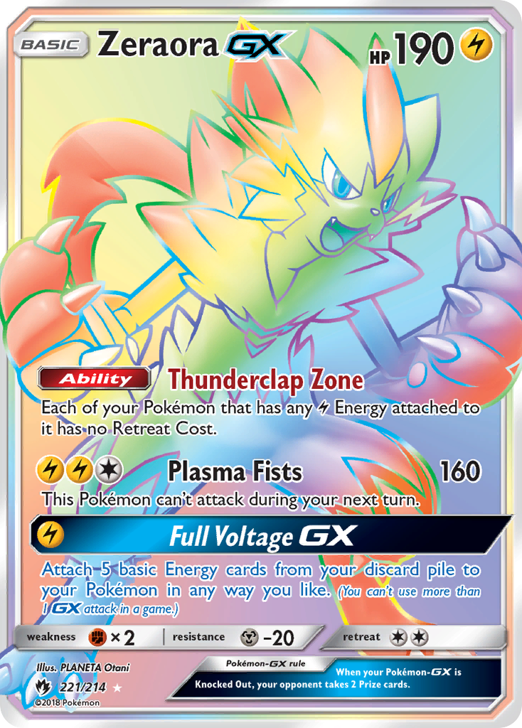 Zeraora-GX - Lost Thunder #221