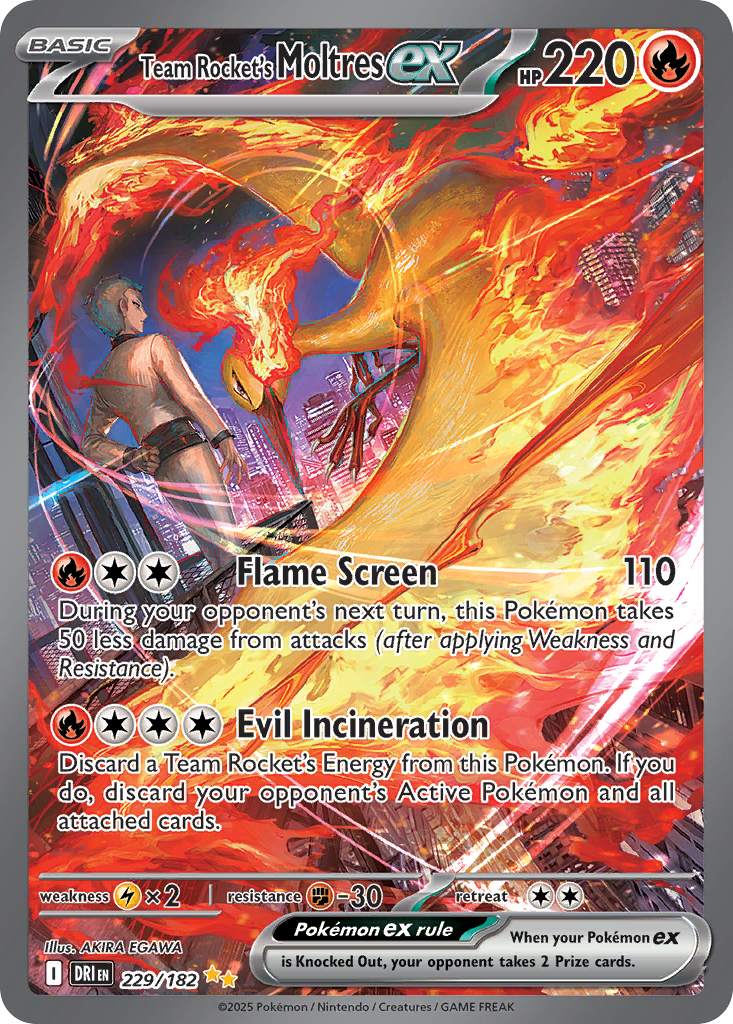 Team Rocket's Moltres ex - Destined Rivals #229