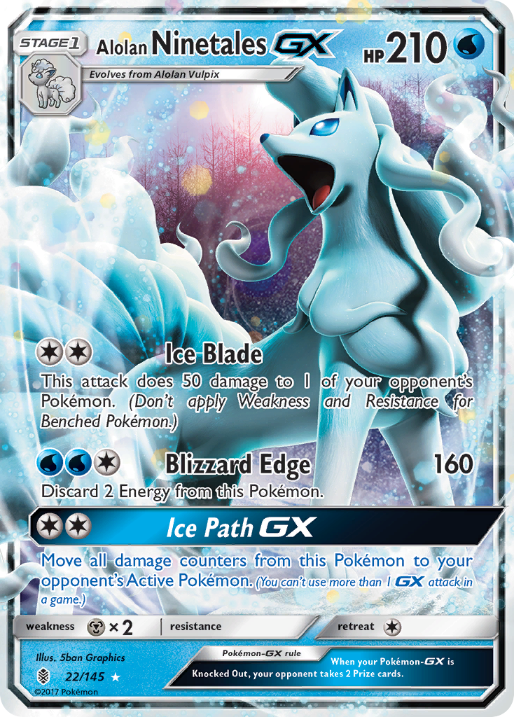 Alolan Ninetales-GX - Guardians Rising #22