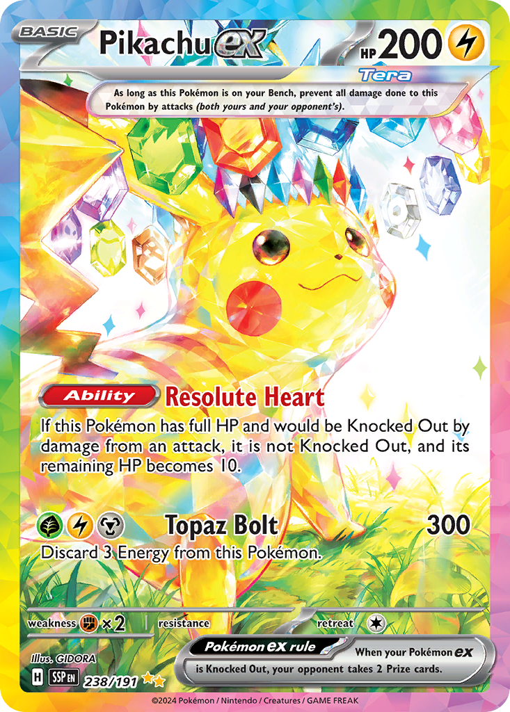 Pikachu ex - Surging Sparks #238