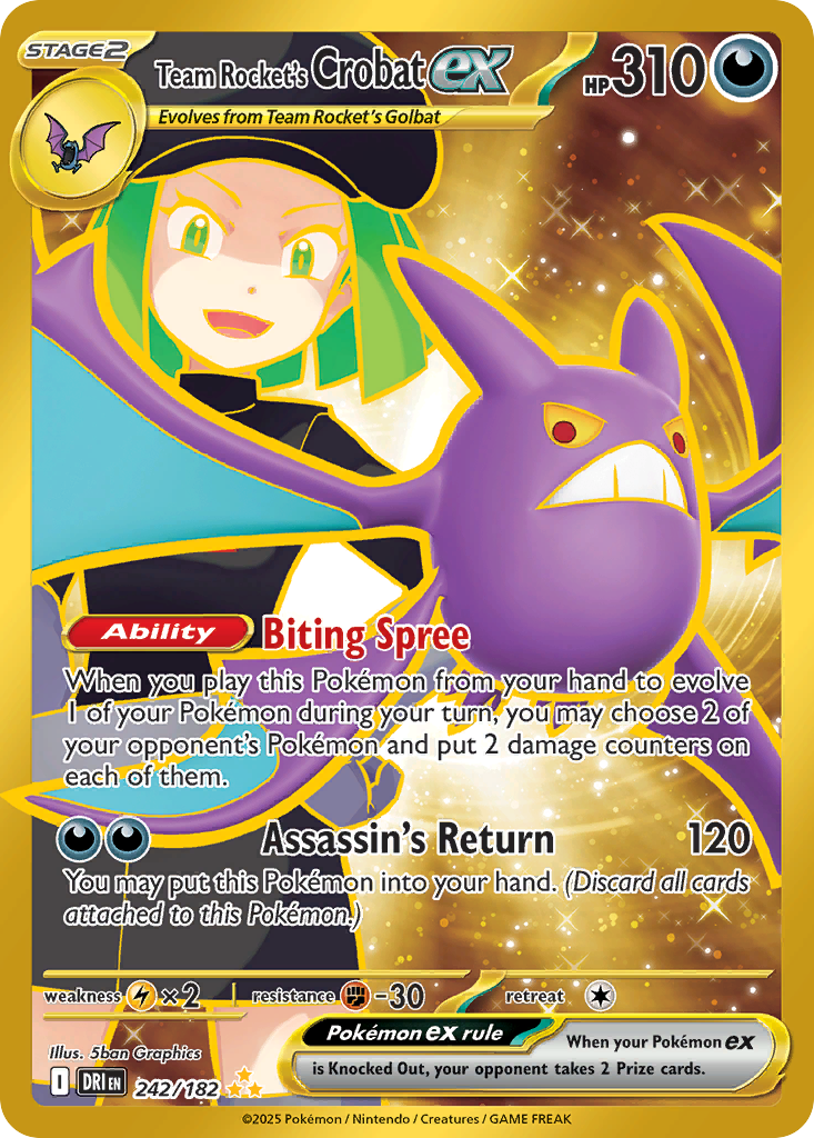 Team Rocket's Crobat ex - Destined Rivals #242