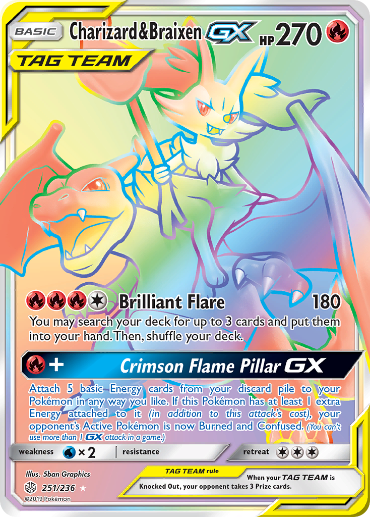 Charizard & Braixen-GX - Cosmic Eclipse #251