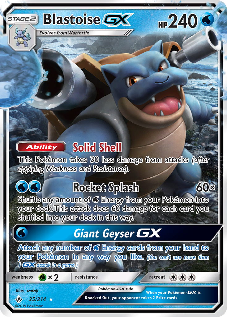 Blastoise-GX - Unbroken Bonds #35