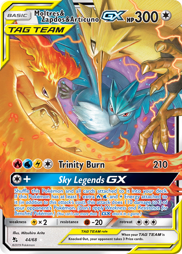 Moltres & Zapdos & Articuno-GX - Hidden Fates #44