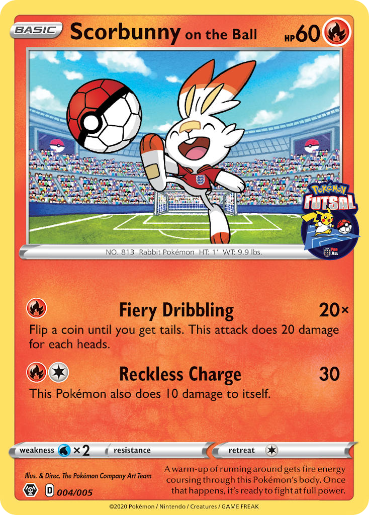 Scorbunny on the Ball - Pokémon Futsal Collection #4