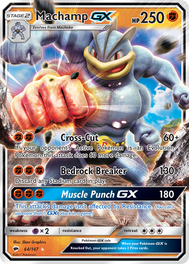 Machamp-GX - Burning Shadows #64