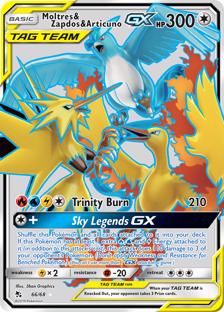 Moltres & Zapdos & Articuno-GX - Hidden Fates #66