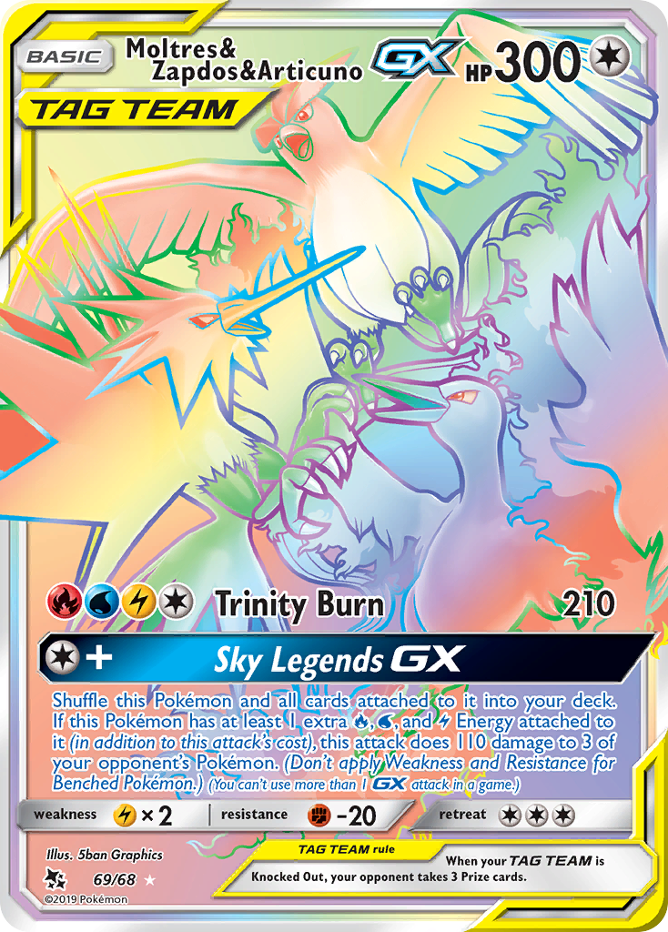 Moltres & Zapdos & Articuno-GX - Hidden Fates #69