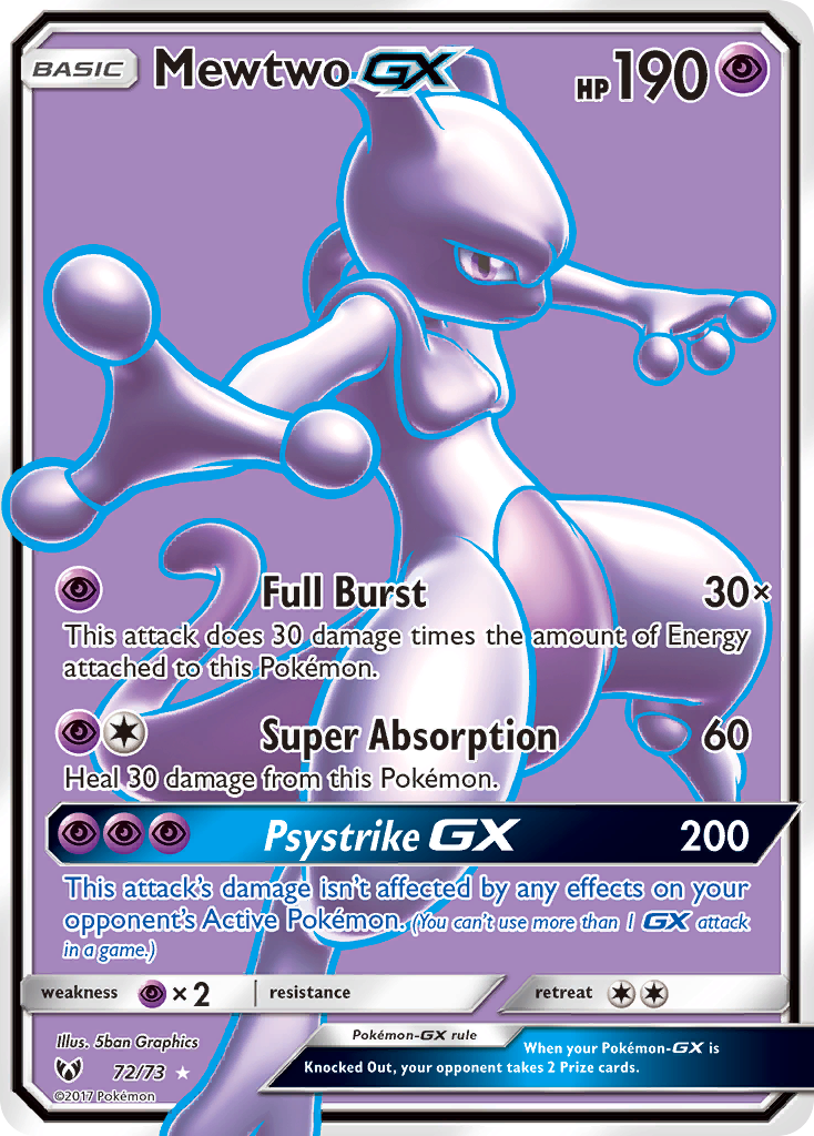 Mewtwo-GX - Shining Legends #72